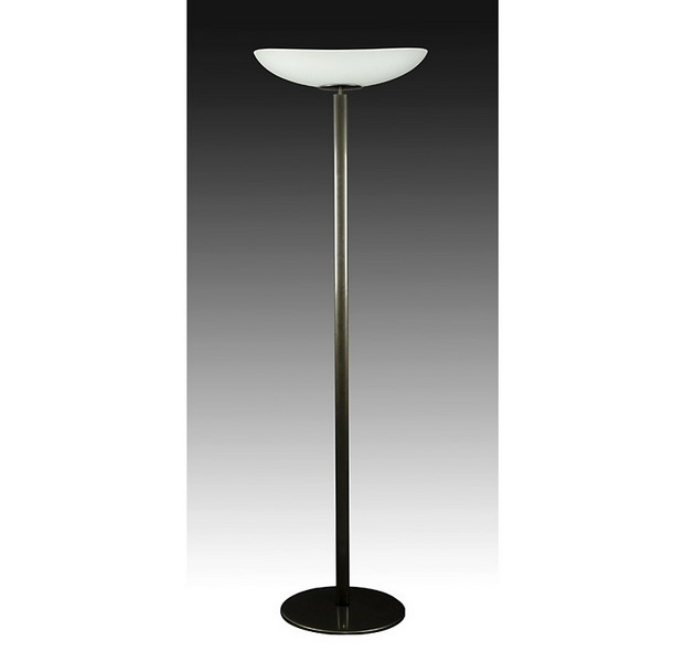 Lampada da terra in bronzo con lampada da lettura con LED e dimmer - Diva 2